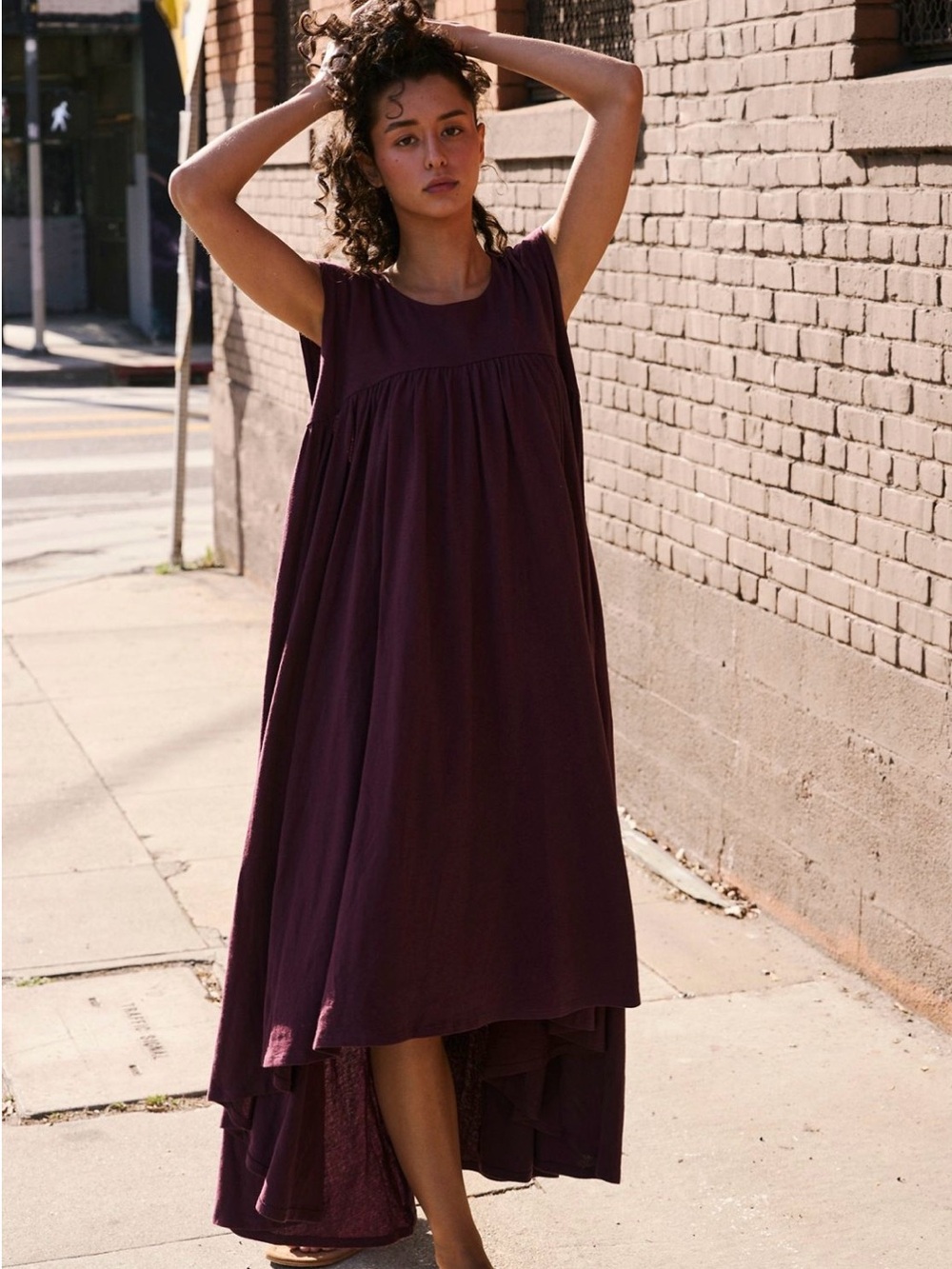 FREE PEOPLE BEACH Madelyn Midi Dress Plum Color SIZE S